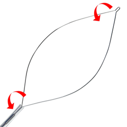 Петля полипэктомическая Wilson Instruments, вращающаяся, одноразовая, овальная, монофильная струна (упаковка - 10 шт.) - фото 8620
