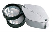 Лупа техническая складная двояковыпуклая в металлическом корпусе Metal precision folding magnifiers, диаметр 27 мм, 4.0х; 6.0х; 10.0х