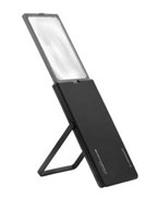 Лупа выдвижная асферическая дифракционная со светодиодной подсветкой  easyPOCKET XL, 78х50 мм, 2.5х (6.0 дптр), цвет черный